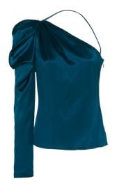 Draped Silk One-Shoulder Top at Moda Operandi