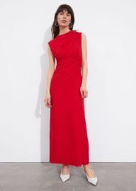 Draped Sleeveless Midi Dress at & Other Stories