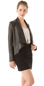 Draped leather jacket like Juliettes at Shopbop