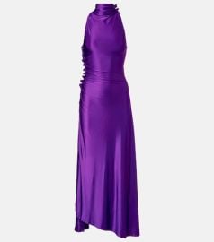 Draped satin jersey cocktail dress at Mytheresa