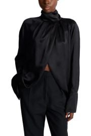 Draped silk blouse at Nordstrom