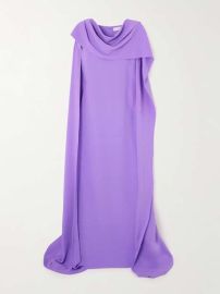 Draped stretch-silk crepe gown at Net a Porter