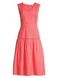 Draper James - Cotton Eyelet Midi Dress at Saks Fifth Avenue