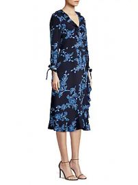 WornOnTV: Cecilia’s blue floral wrap dress on Good Morning America ...