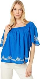 Draper James Maren Top in Embroidered Floral at Amazon