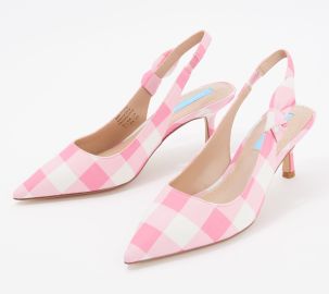 Draper James Printed Slingback Pumps - Willow - QVCcom at QVC