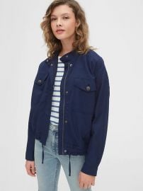 Drapey Crop Utility Jacket at Gap