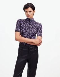 Drapey Mockneck Top in Floral at Madewell