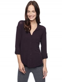 Drapey lux shirt in Eggplant at Splendid