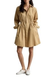 Drawcord Cotton Shirtdress at Nordstrom