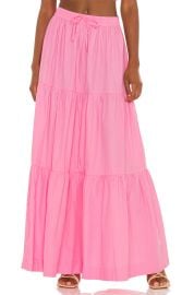 Drawstring A Line Tiered Maxi Skirt at Revolve