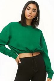 Drawstring-Hem Pullover at Forever 21