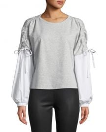 Drawstring Long-Sleeve Blouse  1.State at Last Call