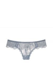 Dream Angels Panty in Coastal Blue Wildheart Lace With Silver Foil Shine  at Victorias Secret