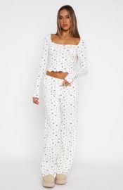 Dreamy Pyjama Pants Ditsy Blues 124 White Fox Boutique US at White Fox Boutique