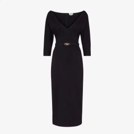 Dress - Wool jersey dress at Fendi