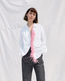 Dress Shirt with Pink Feather Detail at One DNA