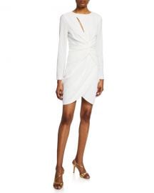 Dress The Population Colby Crepe Grecian-Knot Dress at Neiman Marcus