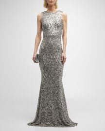 Dress The Population Leighton Sleeveless Sequin Mermaid Gown at Neiman Marcus