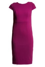 Dress The Population Mila Cap-Sleeve Crepe Sheath Dress at Neiman Marcus