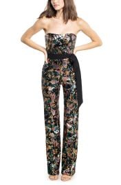 Dress the Population Andy Abstract Sequin Jumpsuit in Teal Multi at Nordstrom