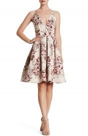 Dress the Population Collette Metallic Jacquard Dress at Nordstrom