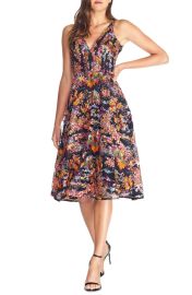 Dress the Population Elisa Sequin Embellished Embroidered Fit amp Flare Dress at Nordstrom