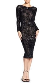 Dress the Population Emery Long Sleeve Sequin Cocktail Dress at Nordstrom