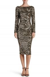 Dress the Population Emery Scoop Back Sequin Midi Dress at Nordstrom