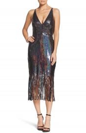 Dress the Population Frankie Plunge Midi Dress at Nordstrom