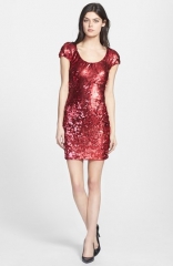 Dress the Population Gabriella Back Cutout Sequin Body-Con Dress at Nordstrom