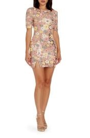 Dress the Population Maddox Sequin Floral Cocktail Minidress at Nordstrom