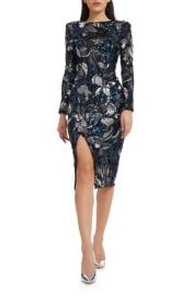 Dress the Population Natalie Sequin Long Sleeve Body-Con Dress at Nordstrom