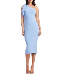 Dress the Population Tiffany One Shoulder Midi Dress at Bloomingdales