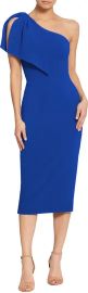 Dress the Population Tiffany One-Shoulder Midi Dress in Pine Size Small at Nordstrom