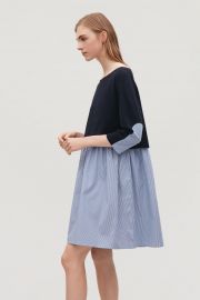 Dress with layered skrit at Cos