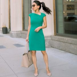 Dresses Ann Taylor Foldover Neck Dress Size Green P Brand New With Tags Poshmark at Poshmark