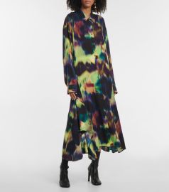 Dries Van Noten - Printed midi shirt dress at Mytheresa