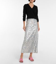 Dries Van Noten - Sequin-embellished midi skirt at Mytheresa