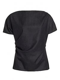 Dries Van Noten - Short-Sleeve Wool Pinstripe Top at Saks Fifth Avenue