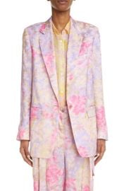 Dries Van Noten Blanchet Floral Print Cupro Blazer at Nordstrom