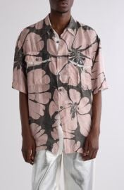 Dries Van Noten Cass Floral Silk Button-Up Shirt at Nordstrom