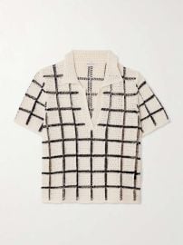 Dries Van Noten Crocheted cotton polo shirt at Net a Porter