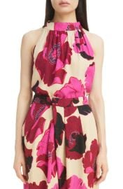 Dries Van Noten Cuzo Floral Print Halter Top at Nordstrom