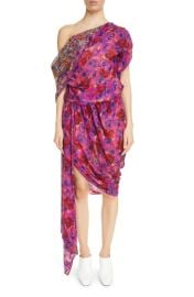 Dries Van Noten Devora Mixed Floral Print Asymmetric Minidress at Nordstrom