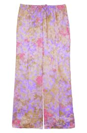 Dries Van Noten Floral Print Straight Leg Drawstring Pants at Nordstrom