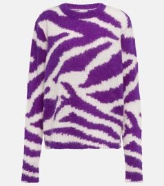 Dries Van Noten Intarsia wool blend sweater at Mytheresa