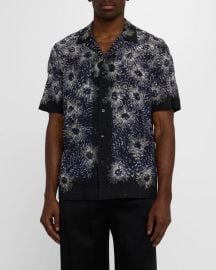 Dries Van Noten Menx27s Embroidered Camp Shirt at Neiman Marcus