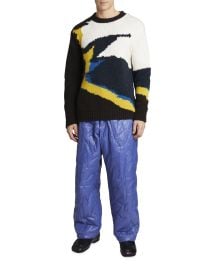 Dries Van Noten Menx27s Tictoc Multicolor Knit Sweater at Neiman Marcus