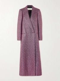 Dries Van Noten Metallic Jacquard crepon Coat at Net a Porter